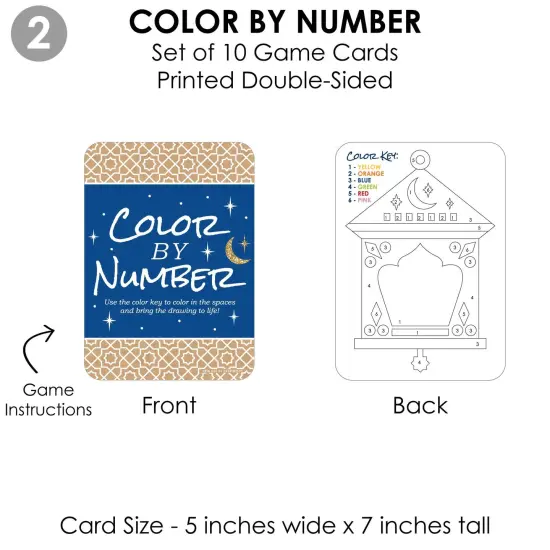 Big Dot of Happiness Ramadan - 4 Eid Mubarak Party Games - 10 Cards Each - Gamerific Bundle {7}