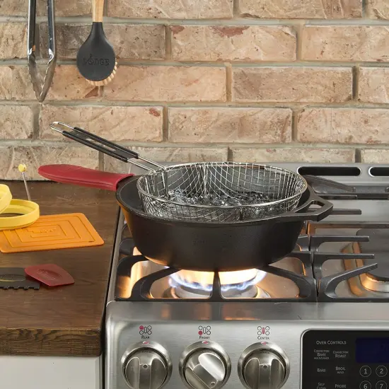 Lodge Logic L10DSK3 Pre-Seasoned Cast Iron Deep Skillet 12" USA Made {4}
