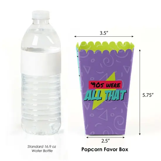 Big Dot of Happiness 90's Throwback - 1990s Party Favor Popcorn Treat Boxes - Set of 12 {3}