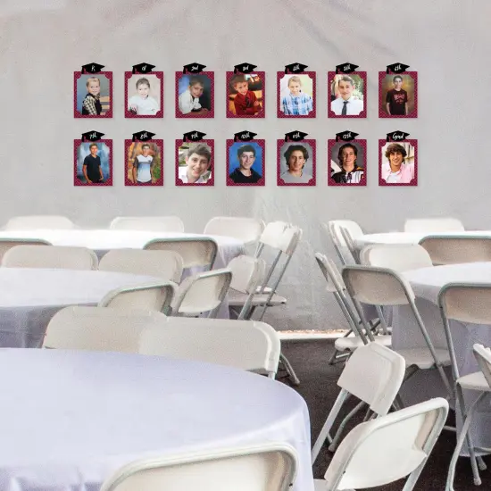 Big Dot of Happiness Maroon Graduation 8 x 10 inches K-12 School Photo Holder - DIY Party Decor - Picturific Display {4}