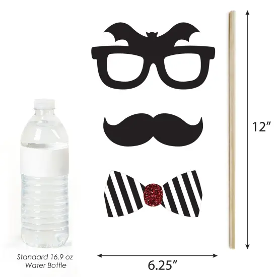 Big Dot of Happiness Spooktacular - Eat, Drink and Be Scary Halloween Party Photo Booth Props Kit - 20 Count {6}