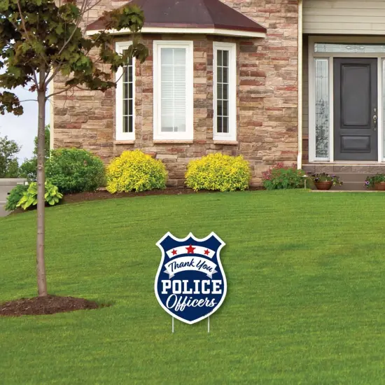 Big Dot of Happiness Thank You Police Officers - Outdoor Lawn Sign - First Responders Appreciation Yard Sign - 1 Piece {4}