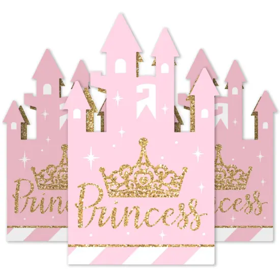 Big Dot of Happiness Little Princess Crown - Pink and Gold Princess Baby Shower or Birthday Party Favor Gift Boxes - Castle Boxes - Set of 12 {3}