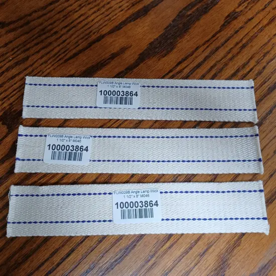 Crownplace Brands 1 1/2" Wide Flat Cotton Oil Lamp Lantern Replacement Wicks Pack of 3 {3}