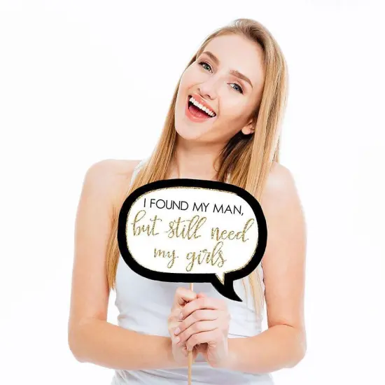 Big Dot of Happiness Funny "Bride Tribe" - Bridal Shower & Bachelorette Party Photo Booth Props Kit - 10 Piece {3}