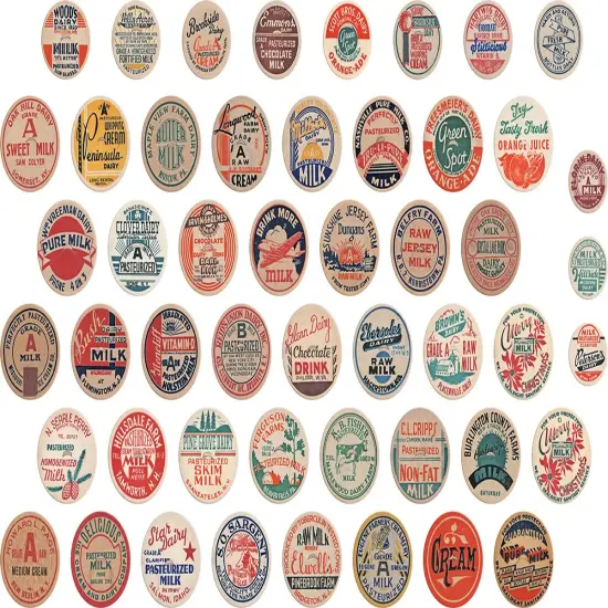 Idea-Ology Chipboard Milk Caps 50/Pkg-Assorted Sizes {3}