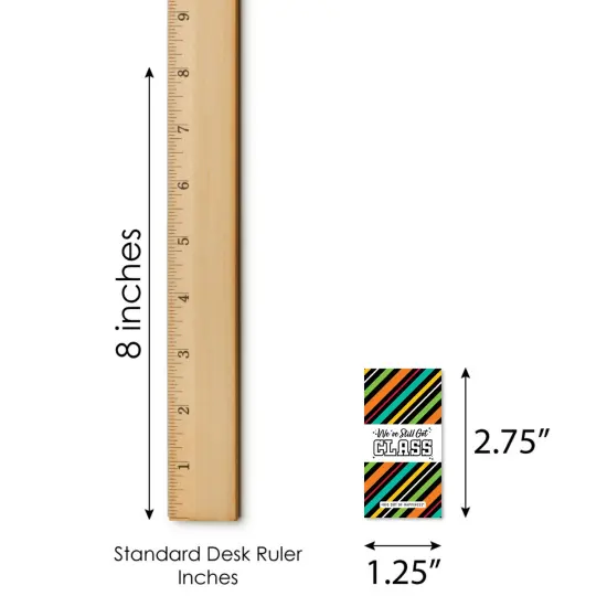 Big Dot of Happiness Still Got Class - Mini Candy Bar Wrapper Stickers - High School Reunion Party Small Favors - 40 Count {6}