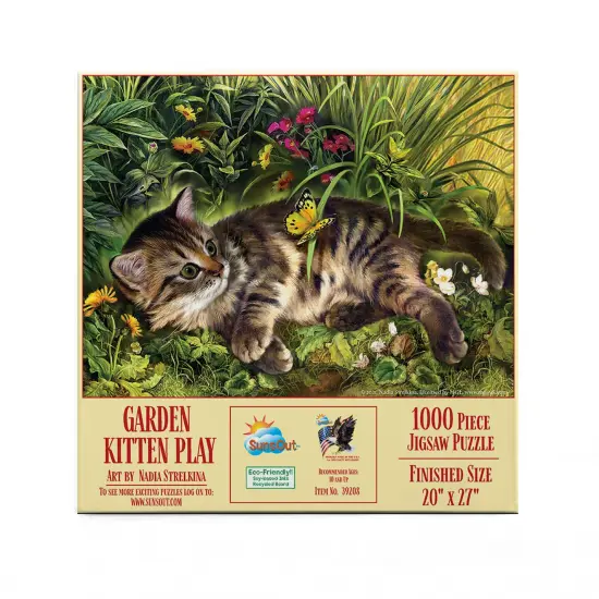 Sunsout Garden Kitten Play 1000 pc Jigsaw Puzzle 39208 {4}