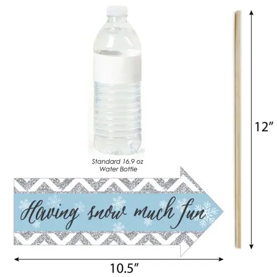 Big Dot of Happiness Funny Winter Wonderland - Snowflake Holiday Party and Winter Wedding Photo Booth Props Kit - 10 Piece {3}