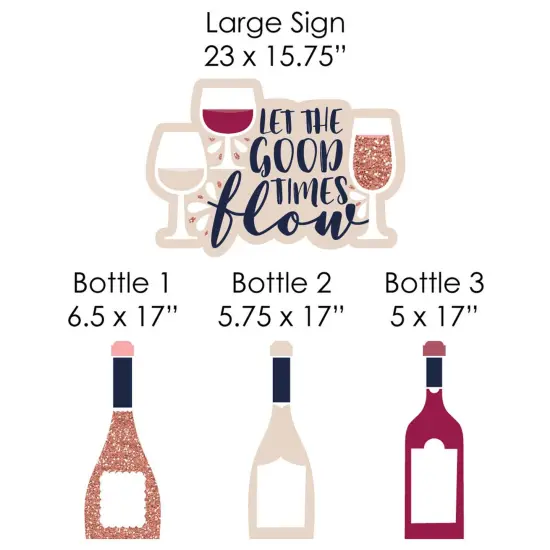 Big Dot of Happiness But First, Wine - Yard Sign and Outdoor Lawn Decorations - Wine Tasting Party Yard Signs - Set of 8 {7}