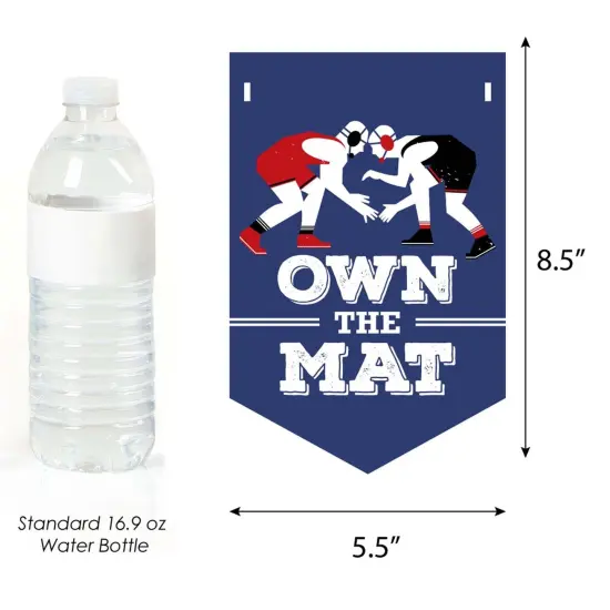 Big Dot of Happiness Own the Mat - Wrestling - Party Bunting Banner - Wrestler Party Decorations - Let's Wrestle Own the Mat {3}