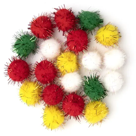CousinDIY Pom-Poms 1" 20/Pkg-Christmas Darks {2}