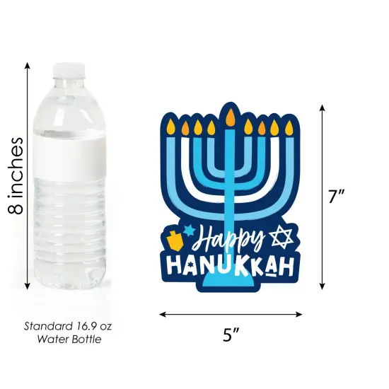 Big Dot of Happiness Hanukkah Menorah - Menorah Decorations DIY Chanukah Holiday Party Essentials - Set of 20 {6}