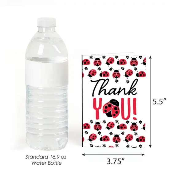 Big Dot of Happiness Happy Little Ladybug - Baby Shower or Birthday Party Thank You Cards (8 count) {4}