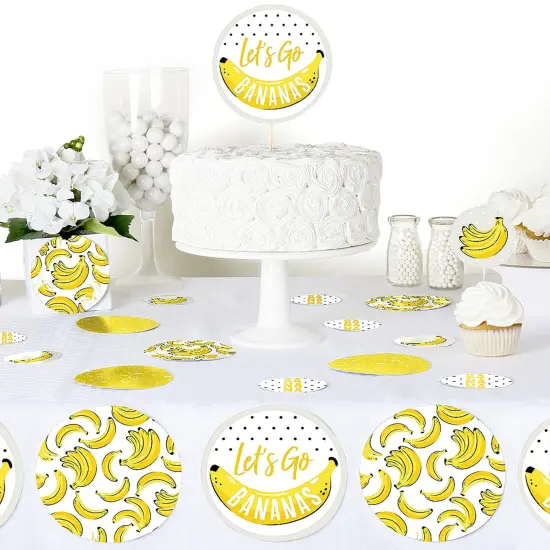 Big Dot of Happiness Let's Go Bananas - Tropical Party Giant Circle Confetti - Party Decorations - Large Confetti 27 Count {6}
