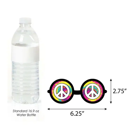 Big Dot of Happiness 60's Hippie Glasses - Paper Card Stock 1960s Groovy Party Photo Booth Props Kit - 10 Count {6}