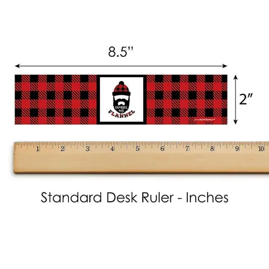 Big Dot of Happiness Lumberjack - Channel the Flannel - Buffalo Plaid Party Water Bottle Sticker Labels - Set of 20 {6}