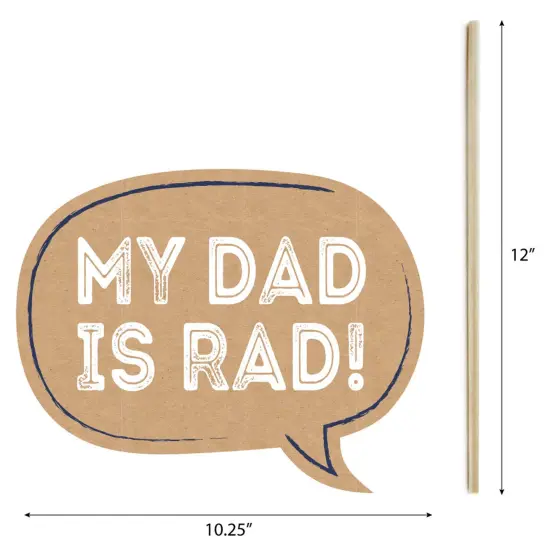 Big Dot of Happiness My Dad is Rad - Father's Day Photo Booth Props Kit - 20 Count {7}