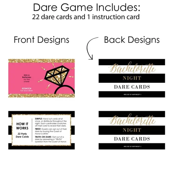 Big Dot of Happiness Girls Night Out - Bachelorette Party Game Scratch Off Dare Cards - 22 Count {6}