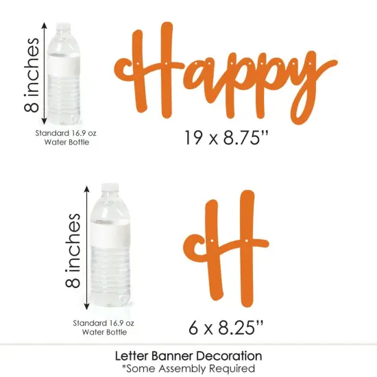 Big Dot of Happiness Happy Thanksgiving - Fall Harvest Party Letter Banner Decoration - 36 Banner Cutouts and Happy Thanksgiving Banner Letters {7}