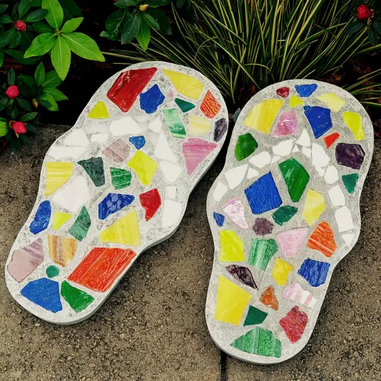 Milestones Mosaic Stepping Stone Kit-Flip-Flop {3}