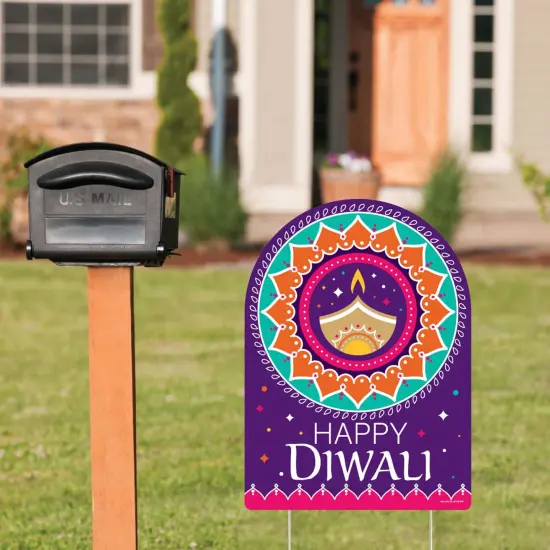 Big Dot of Happiness Happy Diwali - Party Decorations - Festival of Lights Party Welcome Yard Sign {3}