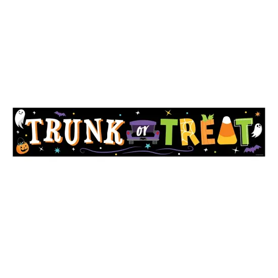 Big Dot of Happiness Trunk or Treat - Halloween Car Parade Party Decorations Party Banner {1}