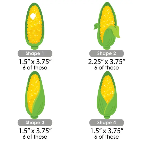 Big Dot of Happiness It's Corn - Paper Straw Decor - Fall Harvest Party Striped Decorative Straws - Set of 24 {3}