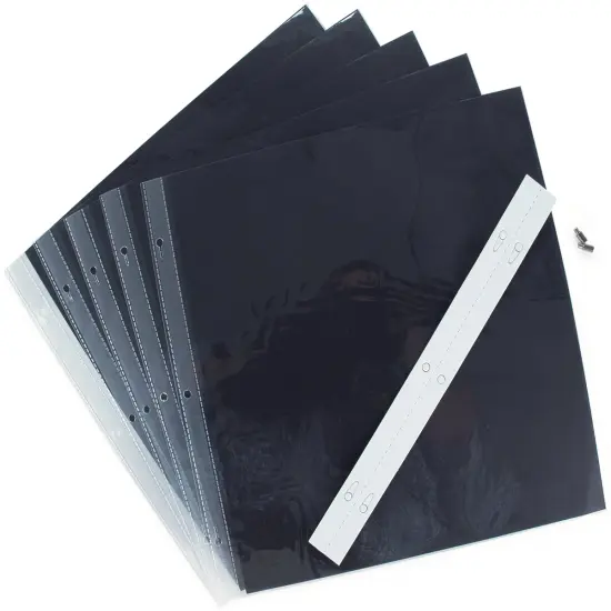 Pioneer Universal Top-Loading Page Protectors 5/Pkg-12"X12" (W/Black Inserts) {2}