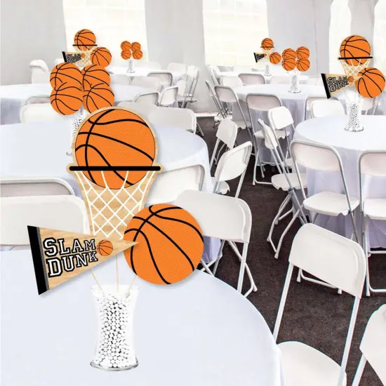 Big Dot of Happiness Nothin' but Net - Basketball - Baby Shower or Birthday Party Centerpiece Sticks - Showstopper Table Toppers - 35 Pieces {3}