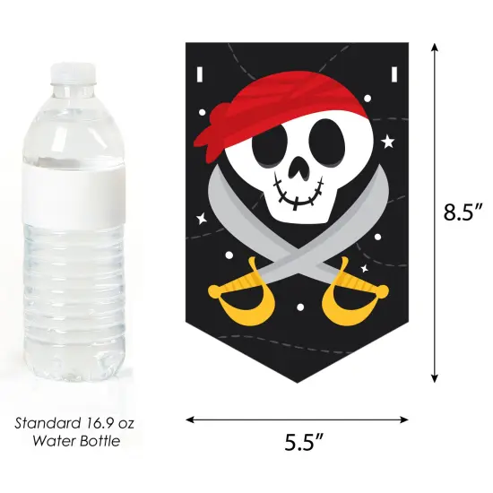 Big Dot of Happiness Pirate Ship Adventures - Skull Party Bunting Banner - Party Decorations - Ahoy Mateys Let&rsquo;s Parrrty! {3}