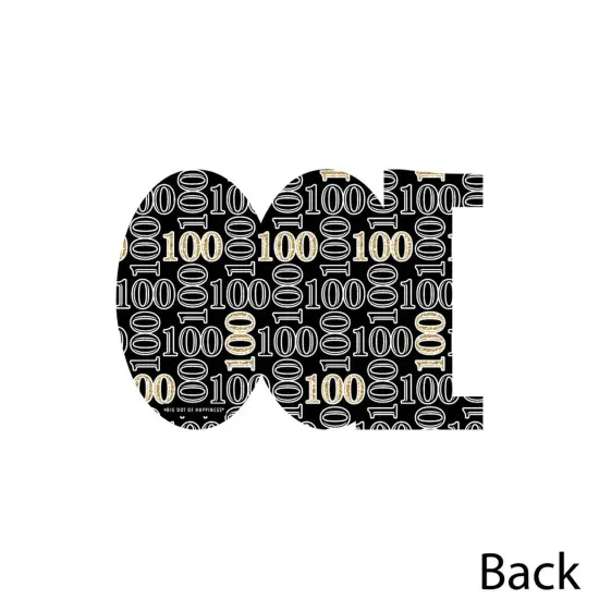 Big Dot of Happiness Adult 100th Birthday - Gold - Decorations DIY Party Essentials - Set of 20 {4}