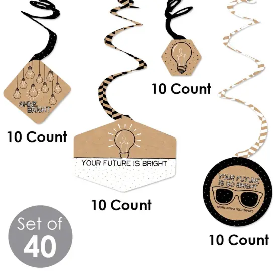 Big Dot of Happiness Bright Future - Graduation Decorations Hanging Swirls - Set of 40 {6}