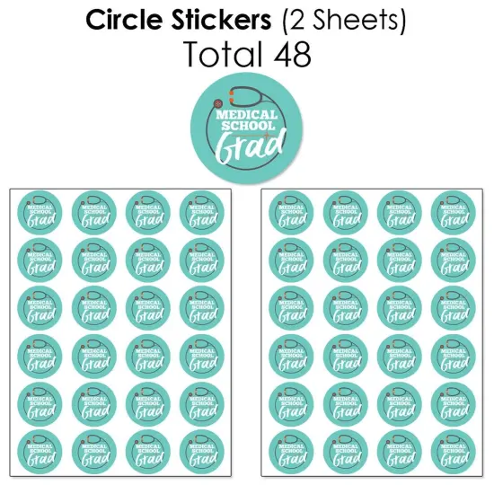 Big Dot of Happiness Medical School Grad - Doctor Graduation Party Candy Favor Sticker Kit - 304 Pieces {7}