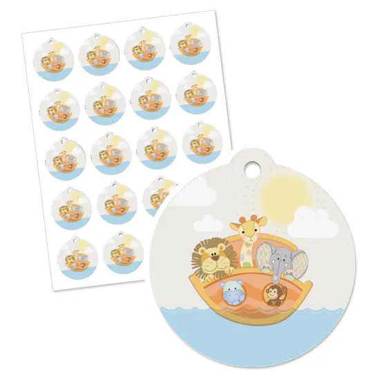Big Dot of Happiness Noah's Ark - Baby Shower or Birthday Party Favor Gift Tags (Set of 20) {3}