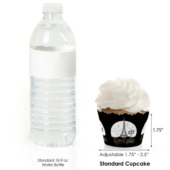 Big Dot of Happiness Stars Over Paris - Parisian Themed Party Decorations - Party Cupcake Wrappers - Set of 12 {4}