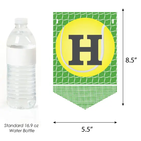 Big Dot of Happiness You Got Served - Tennis - Birthday Party Bunting Banner - Tennis Ball Birthday Party Decorations - Happy Birthday {4}