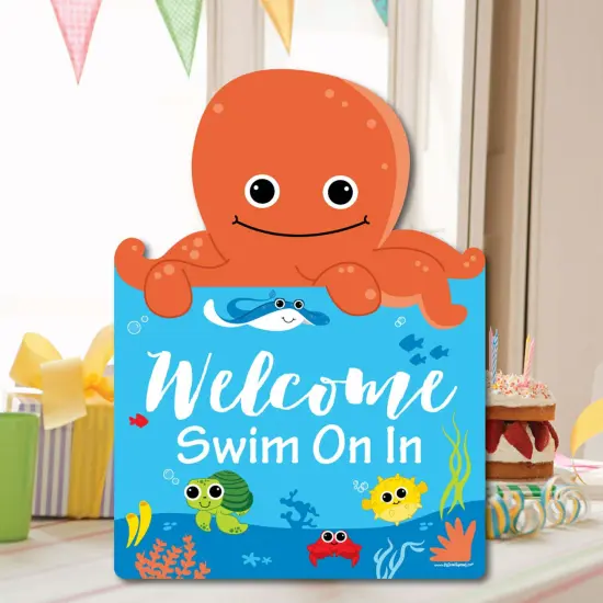Big Dot of Happiness Under the Sea Critters - Party Decorations - Birthday Party or Baby Shower Welcome Yard Sign {7}