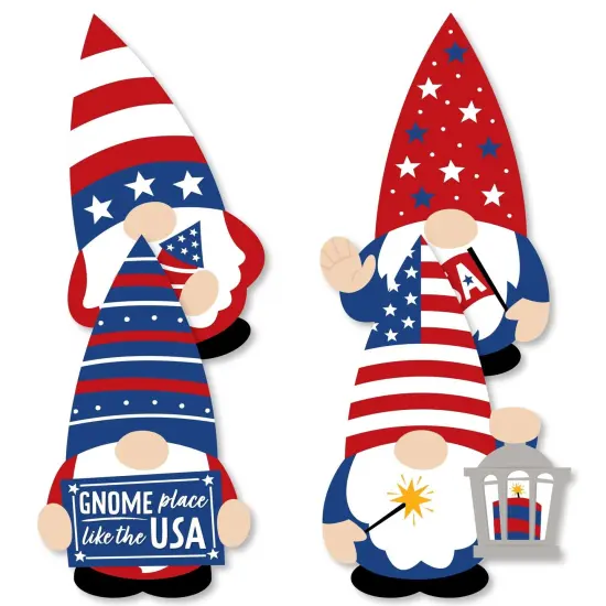 Big Dot of Happiness Patriotic Gnomes - Decorations DIY Memorial Day, 4th of July and Labor Day Gnome Party Essentials - Set of 20 {3}
