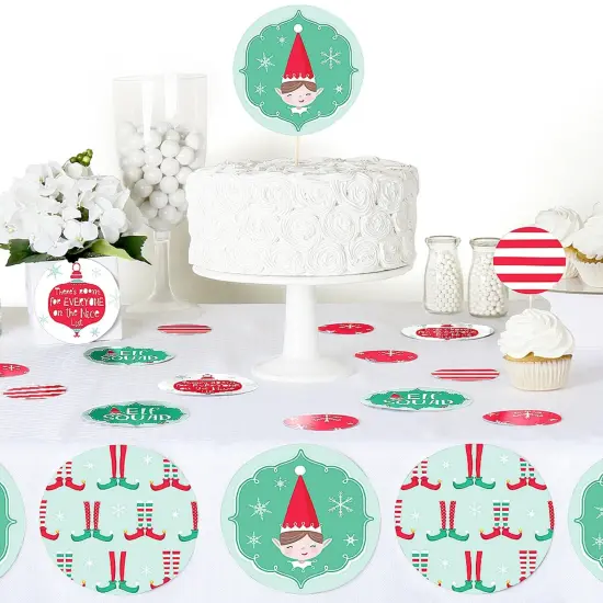 Big Dot of Happiness Elf Squad - Kids Elf Christmas and Birthday Party Giant Circle Confetti - Party Decorations - Large Confetti 27 Count {6}