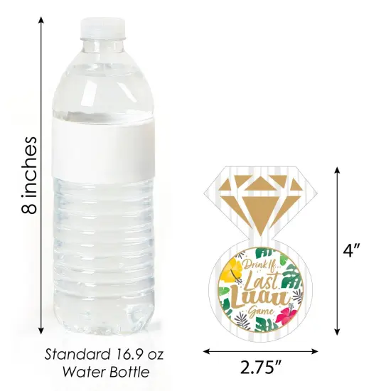 Big Dot of Happiness Drink If Game - Last Luau - Tropical Bachelorette Party and Bridal Shower Game - 24 Count {4}