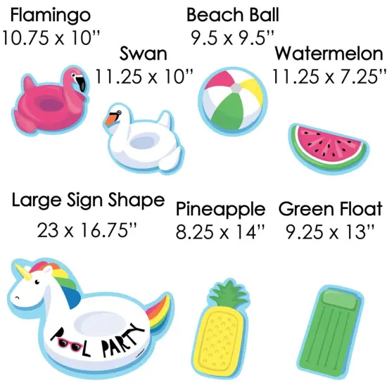 Big Dot of Happiness Make a Splash - Pool Party - Yard Sign & Outdoor Lawn Decorations - Summer Swimming Party or Birthday Party Yard Signs - Set of 8 {7}