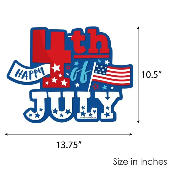 Big Dot of Happiness Firecracker 4th of July - Hanging Porch Red, White and Royal Blue Party Outdoor Decorations - Front Door Decor - 1 Piece Sign {7}