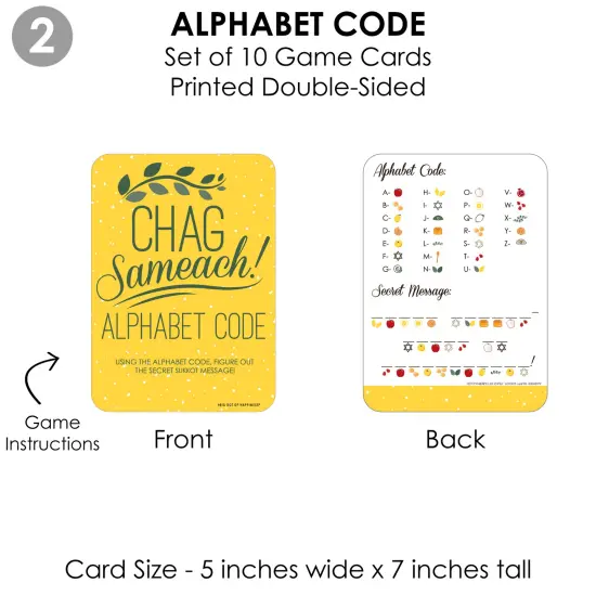 Big Dot of Happiness Sukkot - 4 Sukkah Holiday Games - 10 Cards Each - Gamerific Bundle {7}