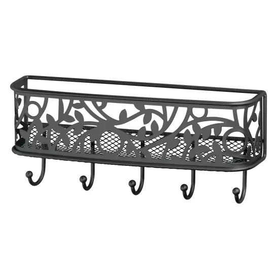 mDesign Metal Wall Mount Entryway Storage, Mail Sorter Basket {3}