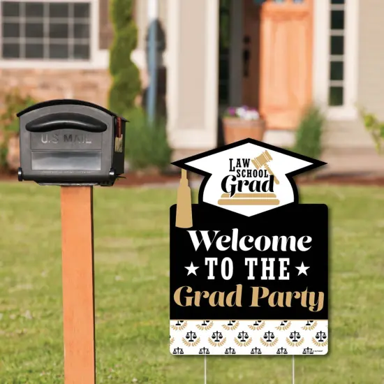 Big Dot of Happiness Law School Grad - Party Decorations - Future Lawyer Graduation Party Welcome Yard Sign {3}