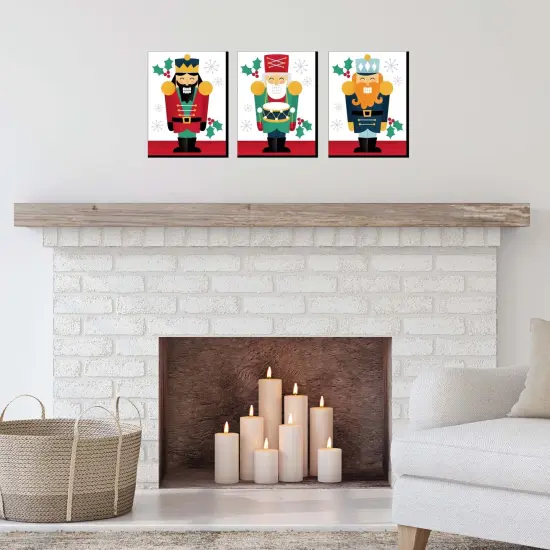 Big Dot of Happiness Christmas Nutcracker - Holiday Wall Art Room Decor - 7.5 x 10 inches - Set of 3 Prints {3}
