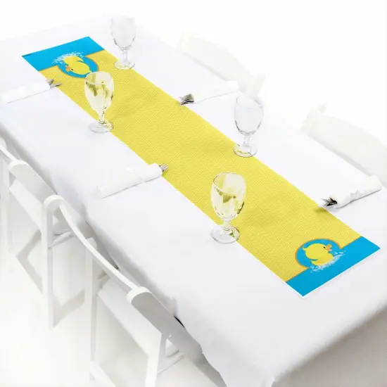Big Dot of Happiness Ducky Duck - Petite Baby Shower or Birthday Party Paper Table Runner - 12 x 60 inches {1}