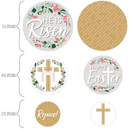 Big Dot of Happiness Religious Easter - Christian Holiday Party Giant Circle Confetti - Party Decorations - Large Confetti 27 Count {3}