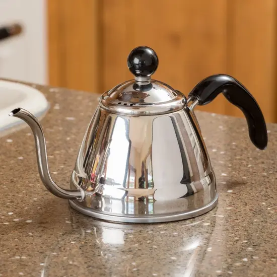 Harold Import 6576 Pour Over Gleaming Stainless Steel Stovetop Kettle 1 Liter {1}